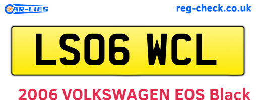 LS06WCL are the vehicle registration plates.