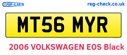 MT56MYR are the vehicle registration plates.