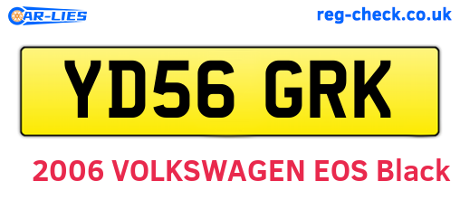 YD56GRK are the vehicle registration plates.