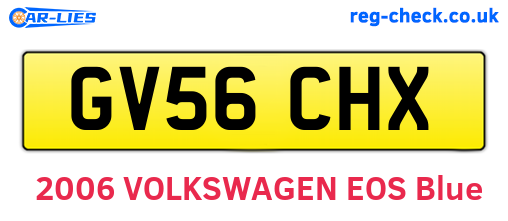 GV56CHX are the vehicle registration plates.