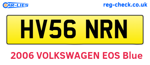 HV56NRN are the vehicle registration plates.