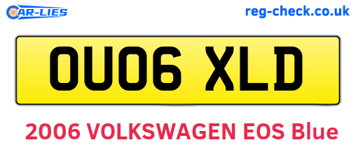 OU06XLD are the vehicle registration plates.