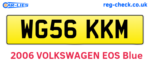 WG56KKM are the vehicle registration plates.