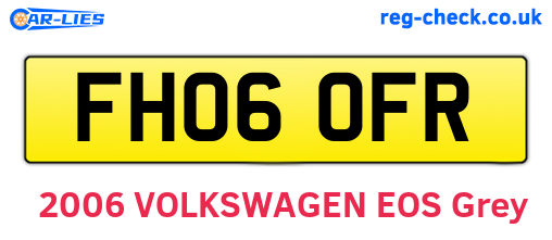 FH06OFR are the vehicle registration plates.