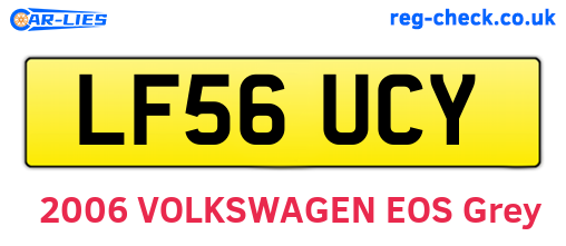 LF56UCY are the vehicle registration plates.