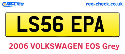 LS56EPA are the vehicle registration plates.