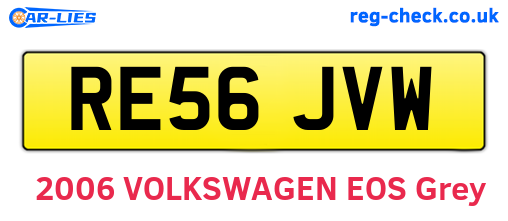 RE56JVW are the vehicle registration plates.