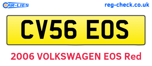 CV56EOS are the vehicle registration plates.