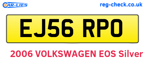 EJ56RPO are the vehicle registration plates.