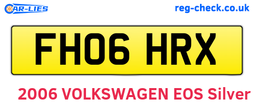FH06HRX are the vehicle registration plates.