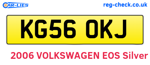 KG56OKJ are the vehicle registration plates.