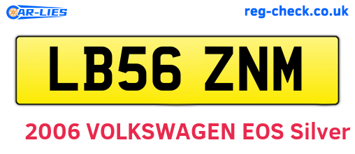 LB56ZNM are the vehicle registration plates.