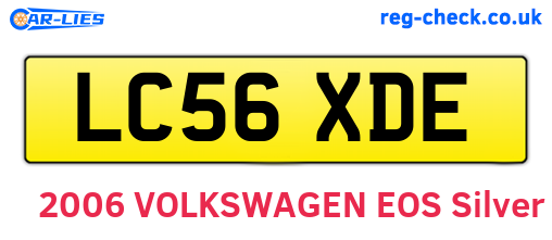 LC56XDE are the vehicle registration plates.