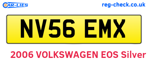 NV56EMX are the vehicle registration plates.
