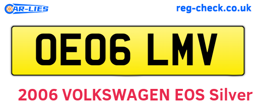 OE06LMV are the vehicle registration plates.