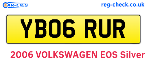 YB06RUR are the vehicle registration plates.