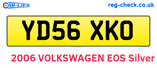 YD56XKO are the vehicle registration plates.