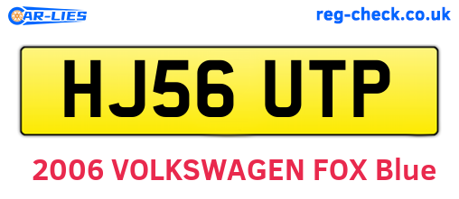 HJ56UTP are the vehicle registration plates.