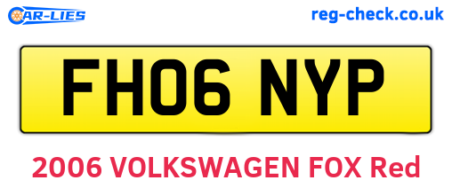 FH06NYP are the vehicle registration plates.