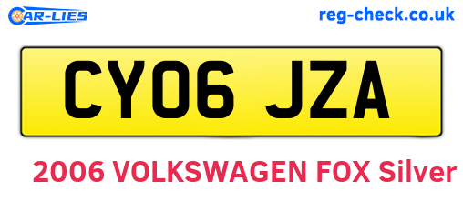 CY06JZA are the vehicle registration plates.