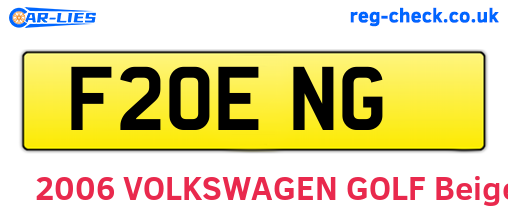 F20ENG are the vehicle registration plates.