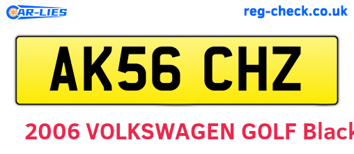 AK56CHZ are the vehicle registration plates.