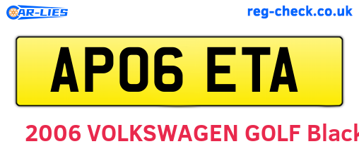 AP06ETA are the vehicle registration plates.