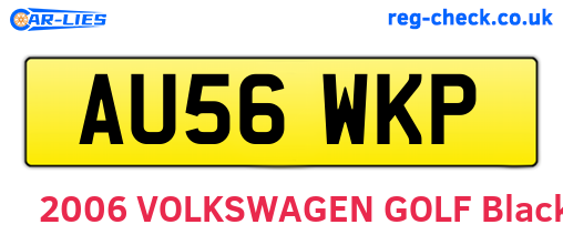 AU56WKP are the vehicle registration plates.