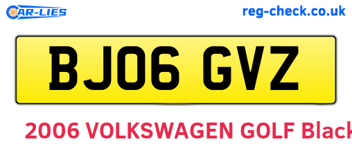 BJ06GVZ are the vehicle registration plates.