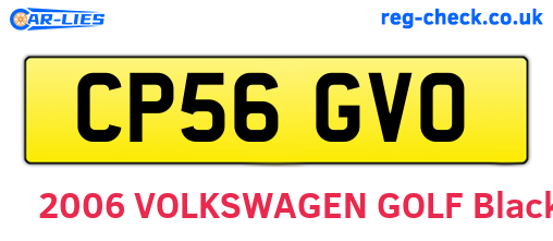 CP56GVO are the vehicle registration plates.
