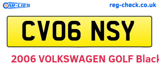 CV06NSY are the vehicle registration plates.