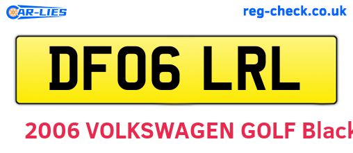 DF06LRL are the vehicle registration plates.