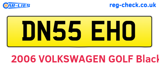 DN55EHO are the vehicle registration plates.