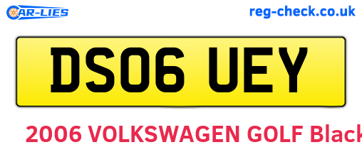 DS06UEY are the vehicle registration plates.