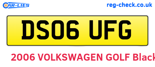 DS06UFG are the vehicle registration plates.