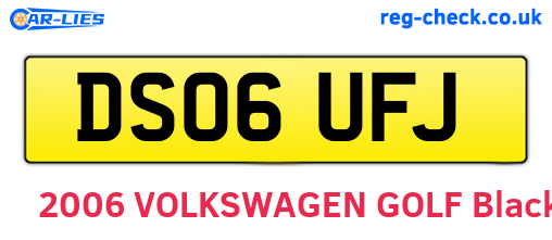 DS06UFJ are the vehicle registration plates.