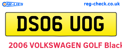 DS06UOG are the vehicle registration plates.
