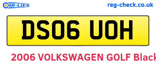 DS06UOH are the vehicle registration plates.