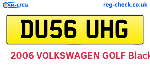 DU56UHG are the vehicle registration plates.
