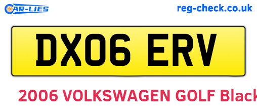 DX06ERV are the vehicle registration plates.