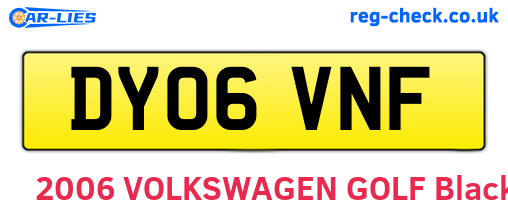 DY06VNF are the vehicle registration plates.