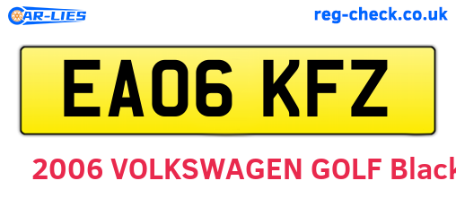 EA06KFZ are the vehicle registration plates.