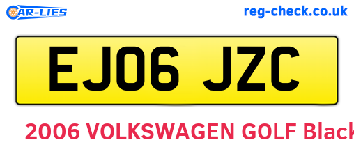 EJ06JZC are the vehicle registration plates.