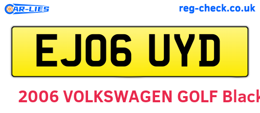 EJ06UYD are the vehicle registration plates.