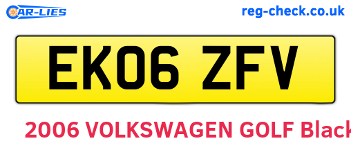 EK06ZFV are the vehicle registration plates.