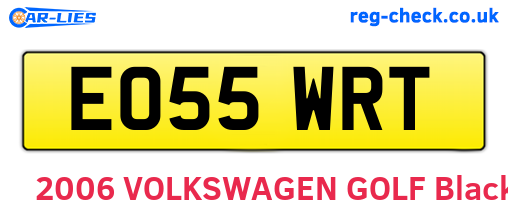 EO55WRT are the vehicle registration plates.