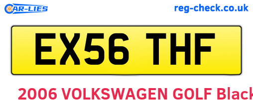 EX56THF are the vehicle registration plates.