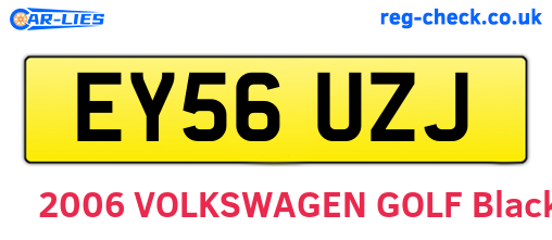EY56UZJ are the vehicle registration plates.