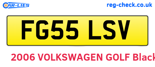 FG55LSV are the vehicle registration plates.