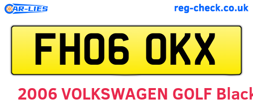 FH06OKX are the vehicle registration plates.